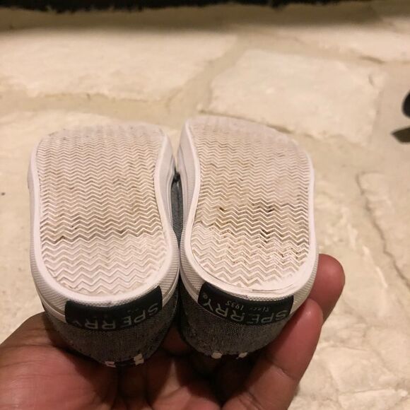 Sperry denim deckfin top siders sz 4 - Picture 6 of 7